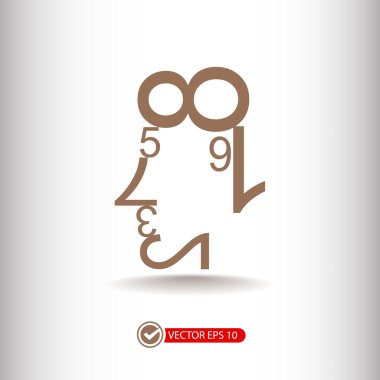 Verileri şekiller insan yüzü.