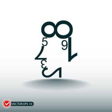 Verileri şekiller insan yüzü.