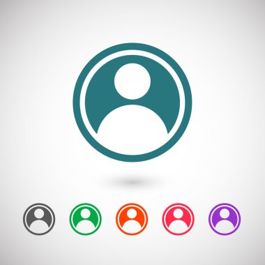 Kullanıcı düz tasarım simgesi