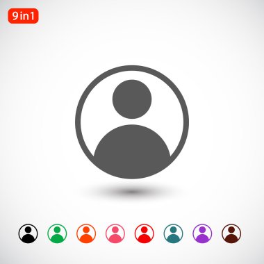 Kullanıcı düz tasarım simgesi