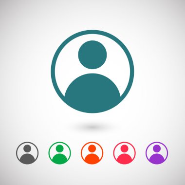 Kullanıcı düz tasarım simgesi