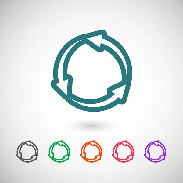 Flecha circular icono — Vector de stock