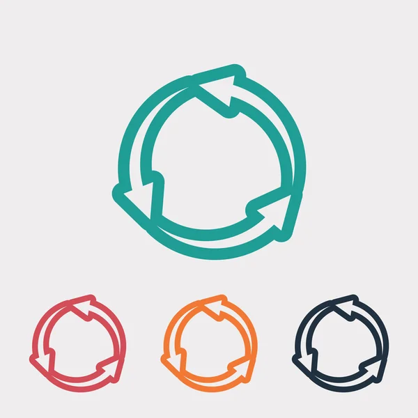 Flecha circular icono — Vector de stock