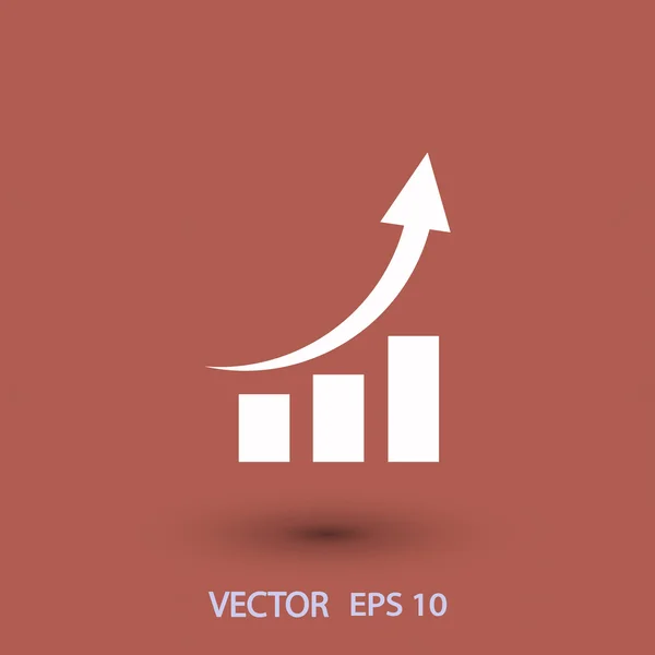 Gráfico Ícone de design plano — Vetor de Stock