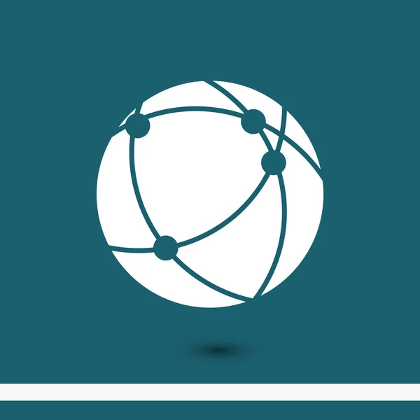 Global technology or social network icon — Stockový vektor