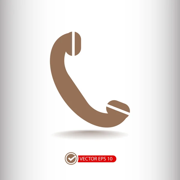 Telefoon, platte pictogram — Stockvector