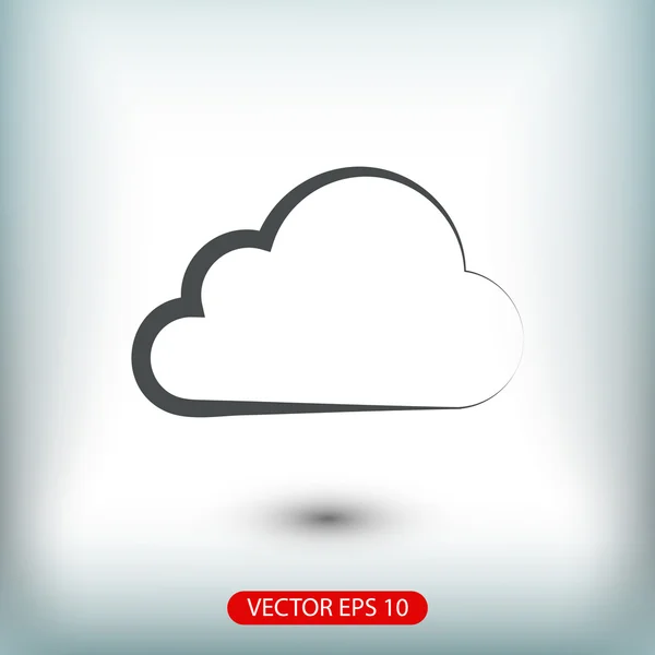 Nube icono de diseño plano — Vector de stock