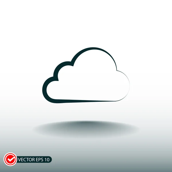 Cloud flat design icon — Stock Vector