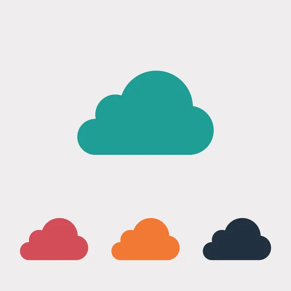 Cloud design piatto icona — Vettoriale Stock