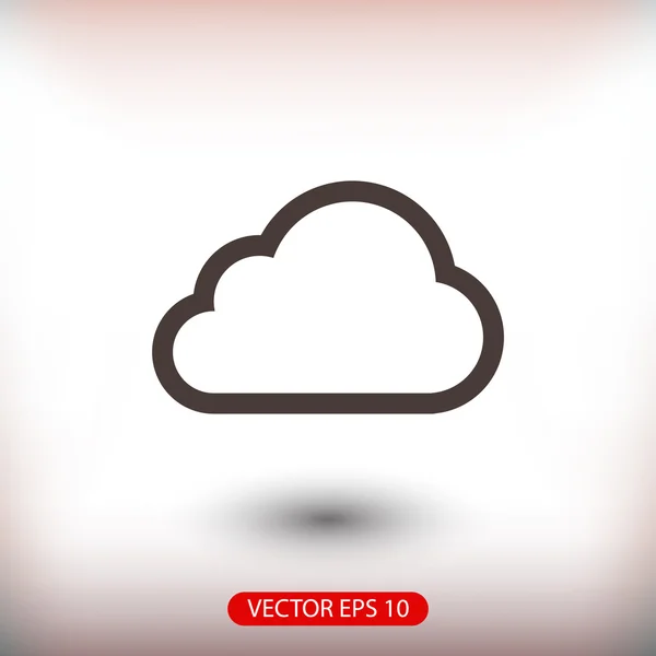 Cloud design piatto icona — Vettoriale Stock