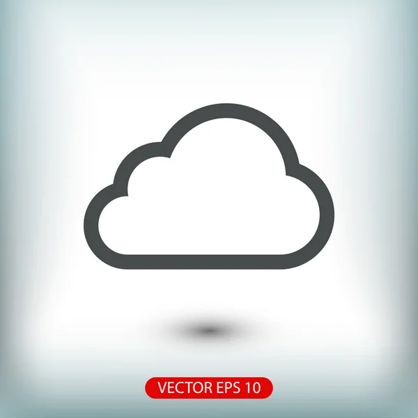 Nube icono de diseño plano — Vector de stock