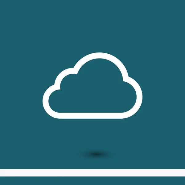Ícone de design plano nuvem — Vetor de Stock
