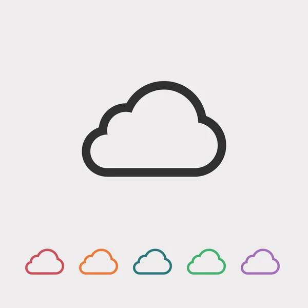 Cloud flat design icon — Stock Vector