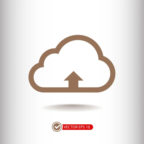 Icône de téléchargement Cloud — Image vectorielle