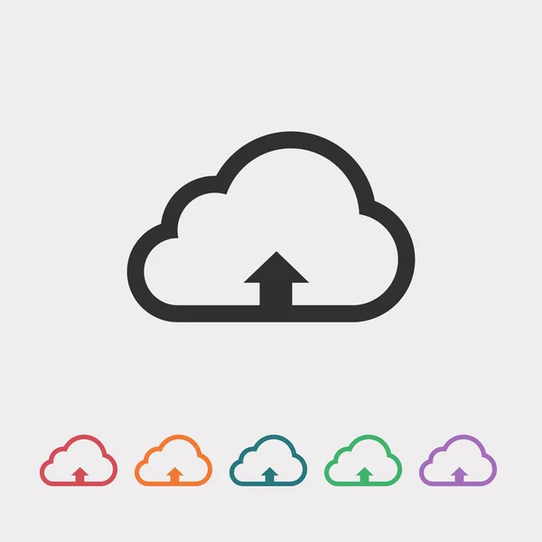 Cloud nahrát ikonu — Stockový vektor