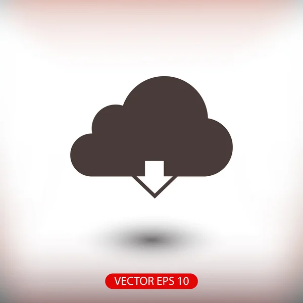 Cloud computing icono de descarga — Vector de stock