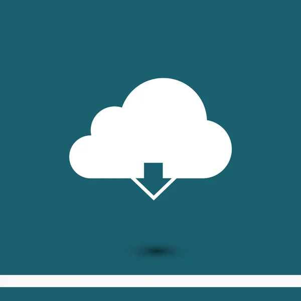 Cloud computing download icon — Stock Vector