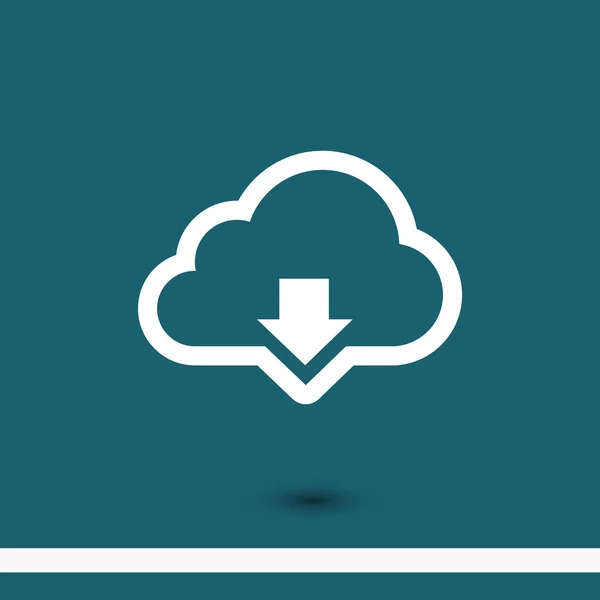 Cloud computing icono de descarga — Vector de stock