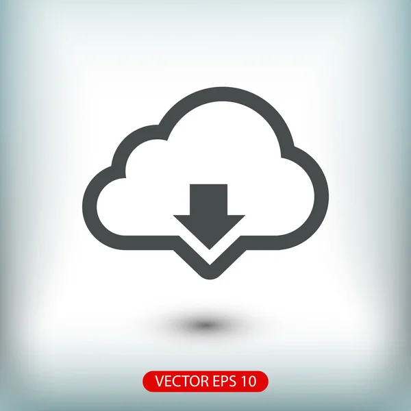 Nuvem computação ícone de download —  Vetores de Stock
