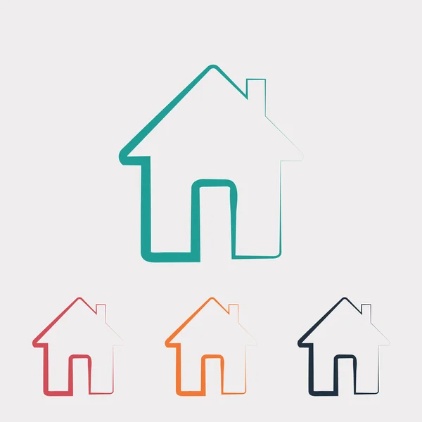 House flat design icon — Stock Vector