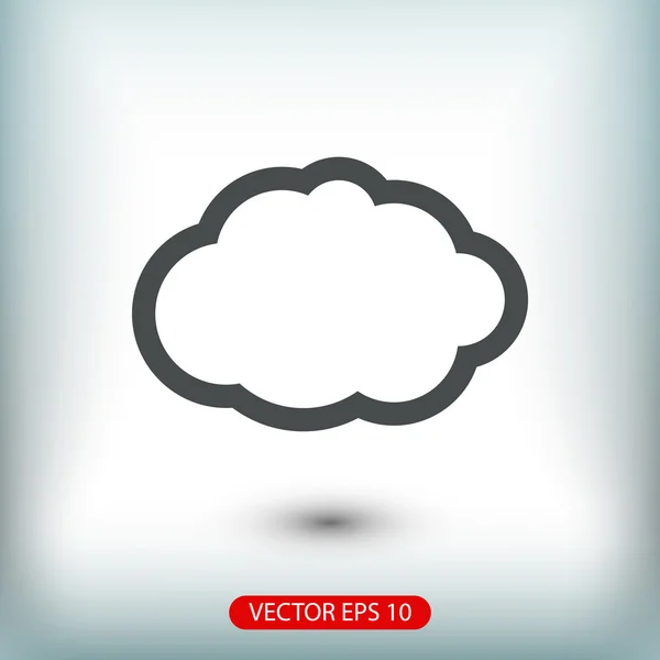 Nube icono de diseño plano — Vector de stock