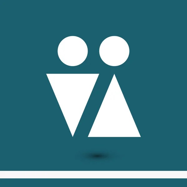 Icône signe masculin et féminin — Image vectorielle