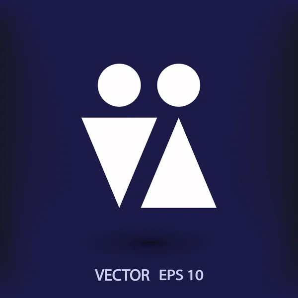 Man en vrouw pictogram — Stockvector