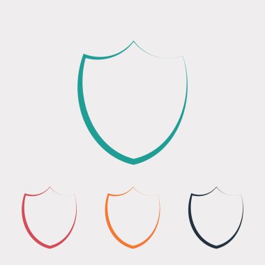 Kalkan düz tasarım simgesi