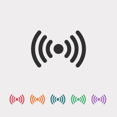 Kablosuz düz tasarım simgesi