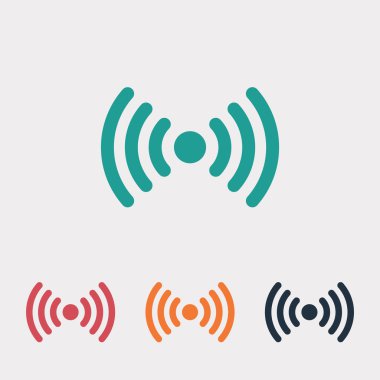 Kablosuz düz tasarım simgesi