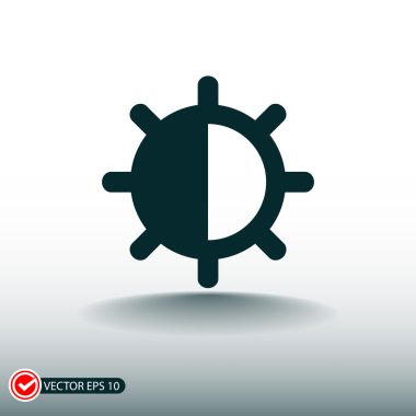 Parlaklık ve kontrast simgesi