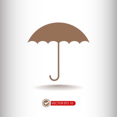 Şemsiye düz tasarım simgesi
