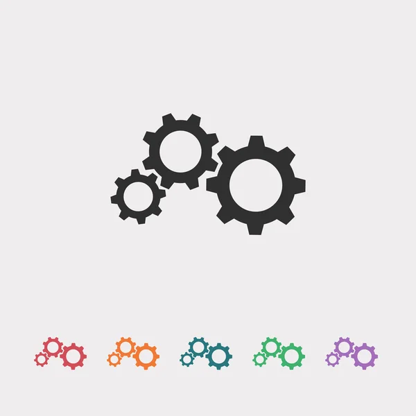 Gears flat design icon — Stock Vector