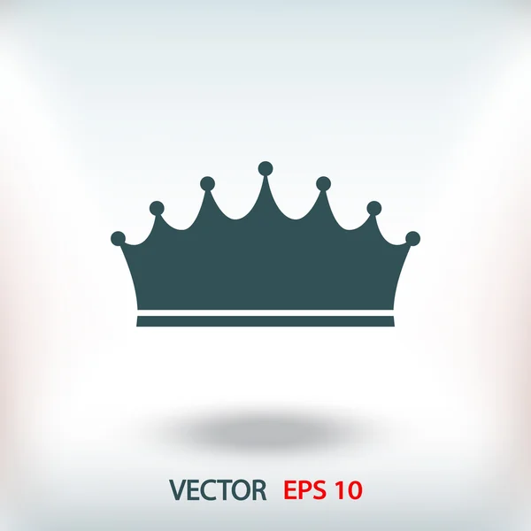 Crown flat design icon — Stock Vector