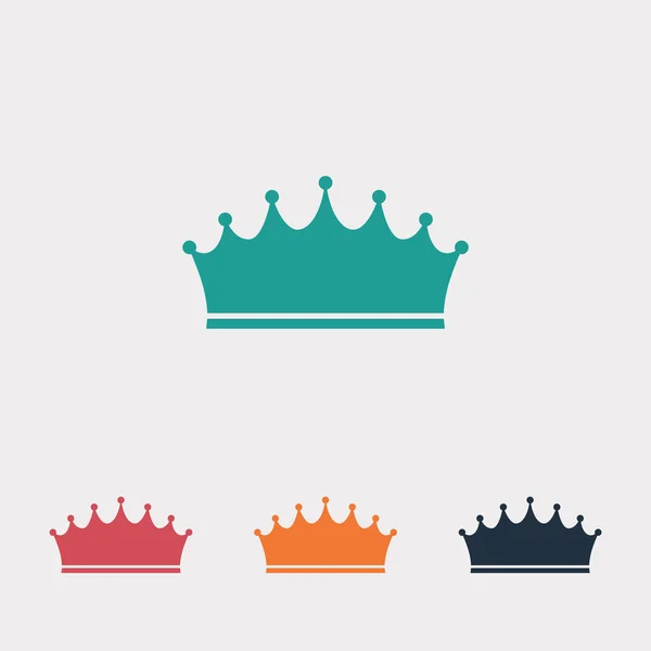 Crown flat design icon — Stock Vector