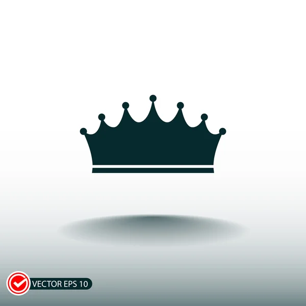 Crown flat design icon — Stock Vector