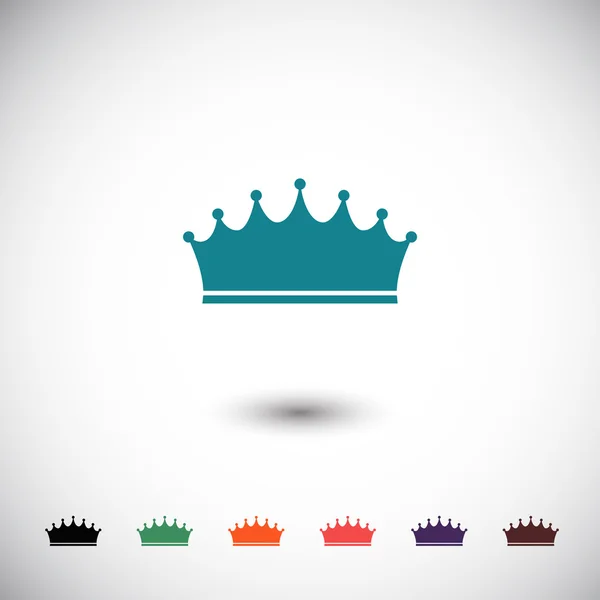 Crown flat design icon — Stock Vector