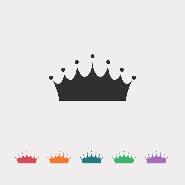 Ikona płaski kształt korony — Wektor stockowy