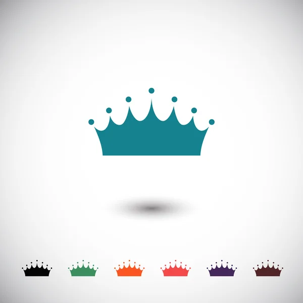 Crown flat design icon — Stock Vector