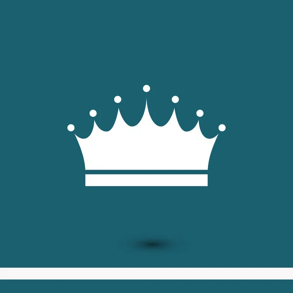 Kronan platt design ikon — Stock vektor