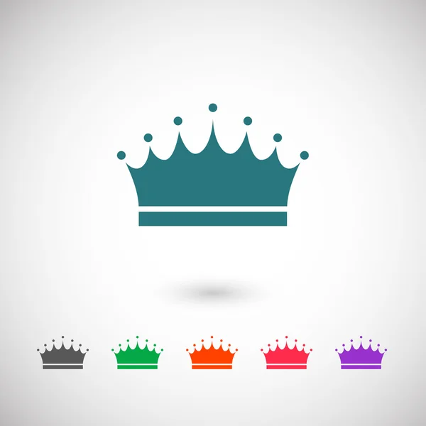 Crown flat design icon — Stock Vector