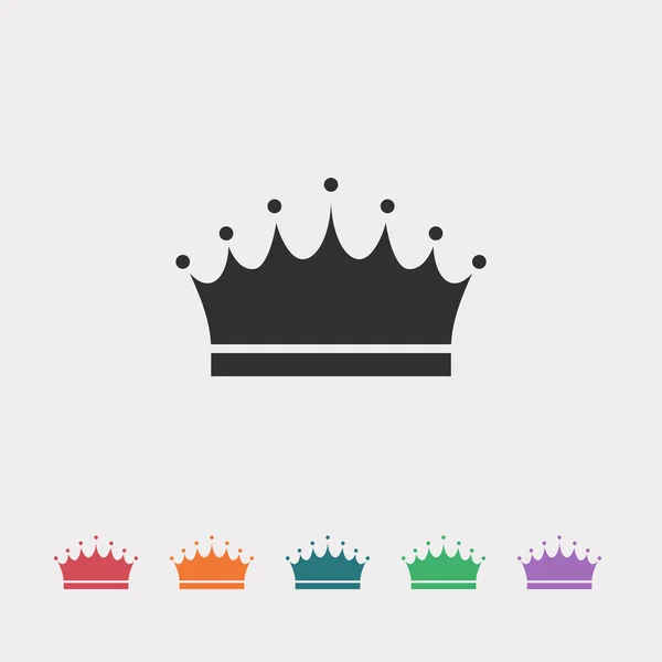 Crown flat design icon — Stock Vector