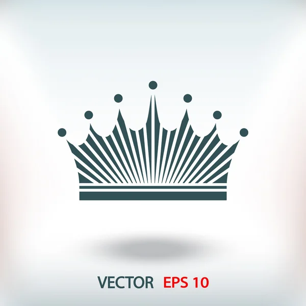 Crown flat design icon — Stock Vector