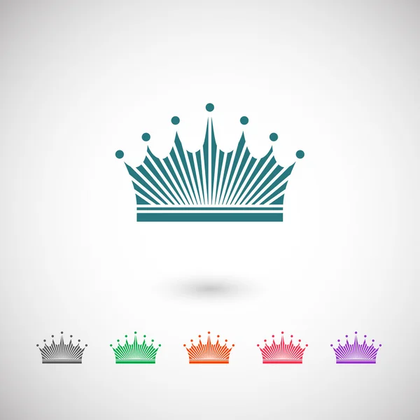 Crown flat design icon — Stock Vector