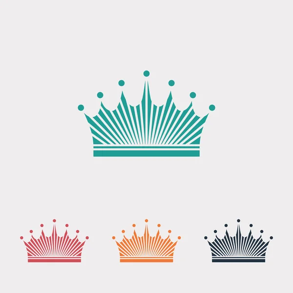 Crown flat design icon — Stock Vector