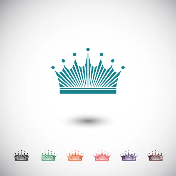 Crown flat design icon — Stock Vector