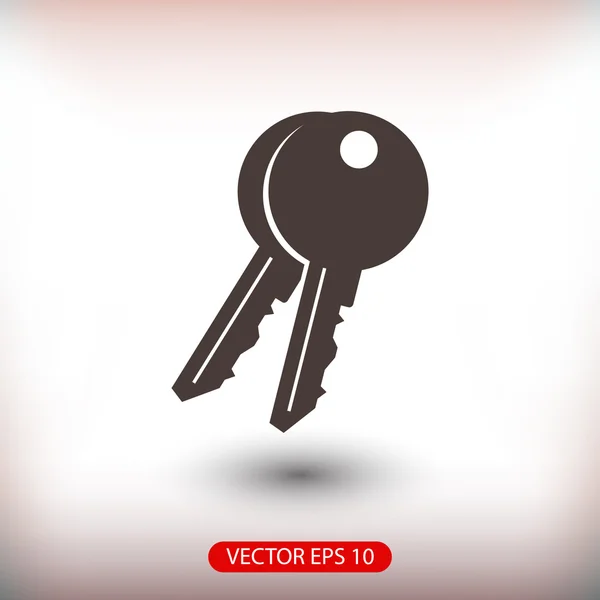 Icono de diseño plano de llaves — Vector de stock