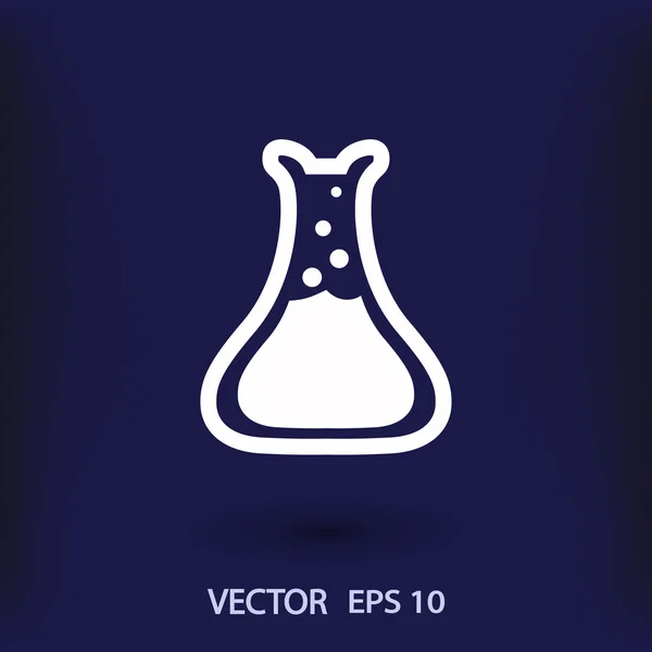 Ícone de vidro de laboratório — Vetor de Stock