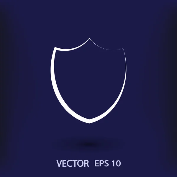Escudo icono de diseño plano — Vector de stock