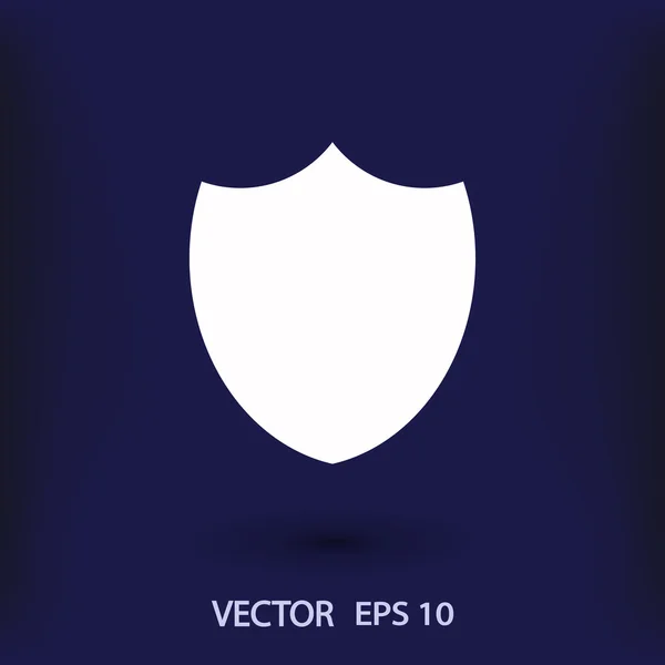 Ikona štítu plochý design — Stockový vektor
